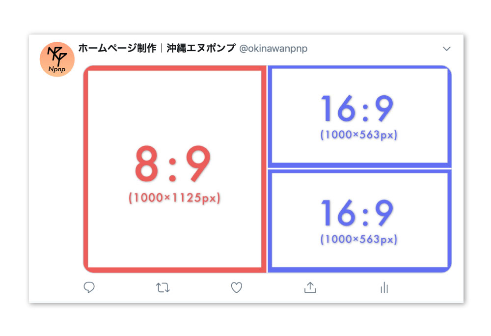 Twitter投稿画像の最適な比率 2枚 4枚の複数投稿はどうなる 沖縄ホームページ制作格安 エヌポンプ